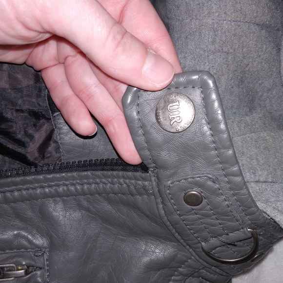 Urban Republic Boys Size M 10-12 Faux Leather Rockstar Jacket Guitar Lining - Picture 4 of 12